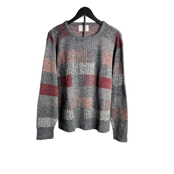 Vintage 80's Career Club Men's Gray Crewneck Sweater Size M - Picture 1 of 7